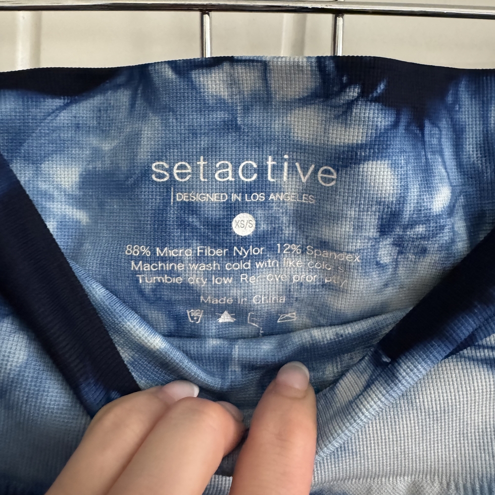 SET Active Blue Tie-Dye Athletic Shorts - Picture 4 of 4